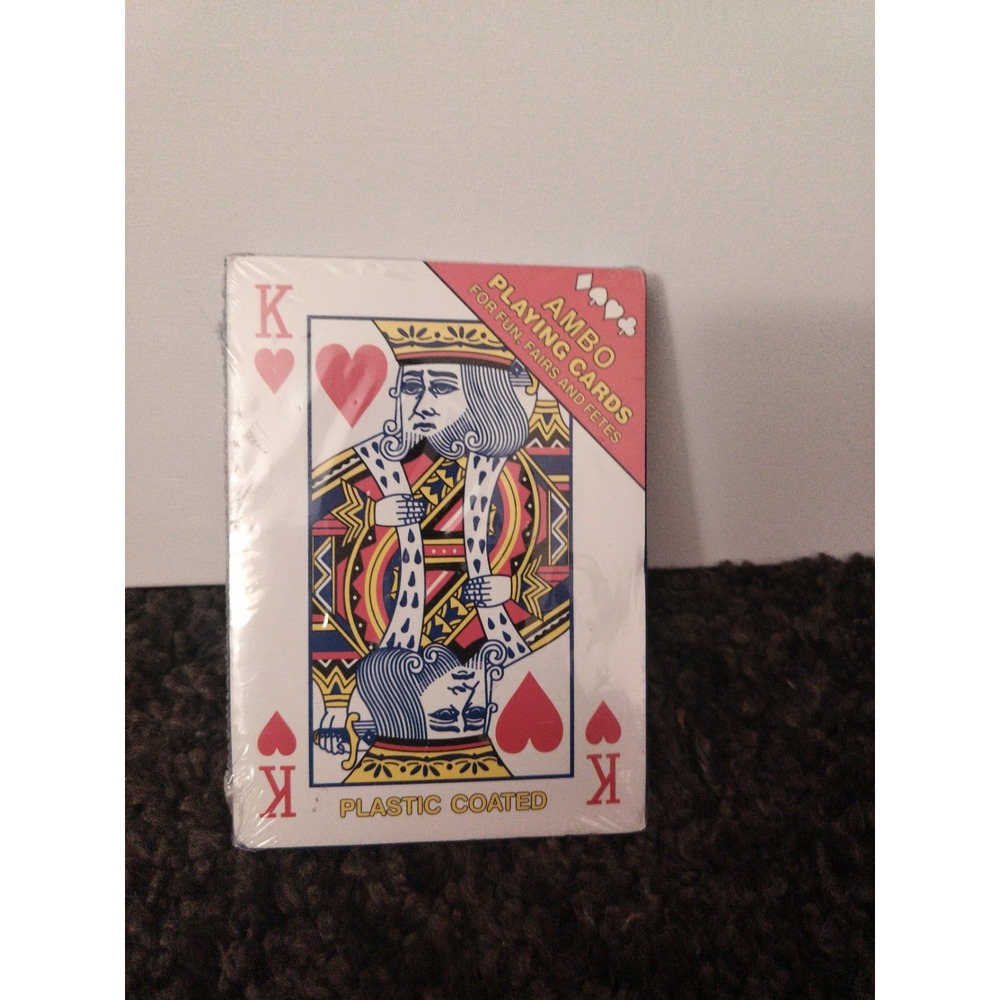 Ambo Giant 5 x 7 Inch Large Poker Index Red Deck Playing Cards Sealed